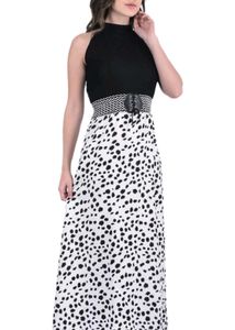 Chic Black &amp; White Maxi Dress