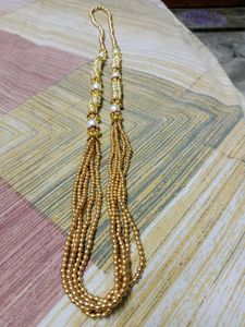 Pearl And Gold Tone Necklace
