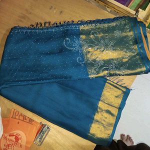 blue saree