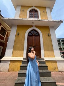 Flowy Blue Maxi Dress