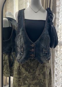 CITY CHIC Vintage Acid-Wash Vest