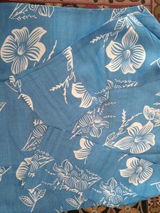 Blue Floral Cotton kurta set with Palazzo