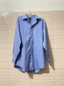 Imported Classic Blue Gingham Button-Down Shirt