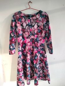Dorothy Perkins Floral Flare Dress Size L