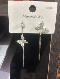 Sparkling Butterfly Drop Earrings