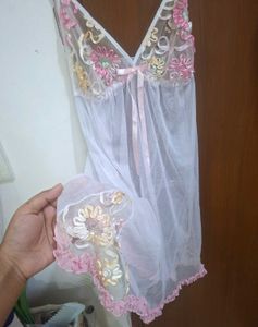 Sheer floral Babydoll cami top