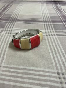 Vibrant Red &amp; Yellow Thread Bangle