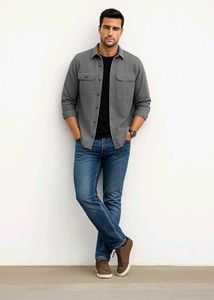 DEELMO Men’s Stylish Cotton Blend Casual Shirt ||