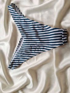 Striped V-Waist Bikini Bottom