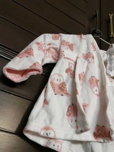 Carter's Cute Owl Print Baby Hoody Bath Gown