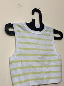 Striped Cropped Sleeveless Top