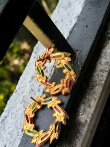 Vibrant Colourful Hoop Earrings