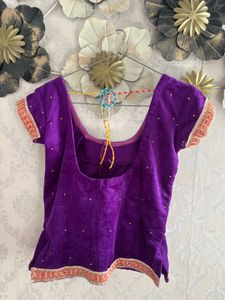 Beautiful Purple Velvet Blouse