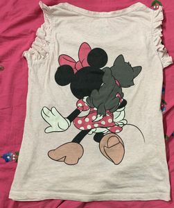 Cute Mickey Mouse Half Sleeve Tshirt