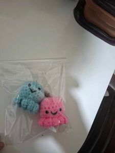 Crochet Octopus Keychains (2 piece)