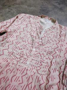 Pure Cotton Geometric Print Kurta