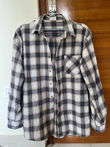 Oversized Cozy Plaid Flannel t Shirt