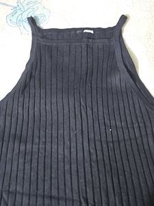 Ribbed Black Tank Top