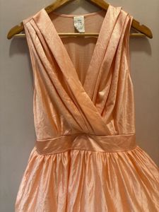 Chic Peach Wrap Dress