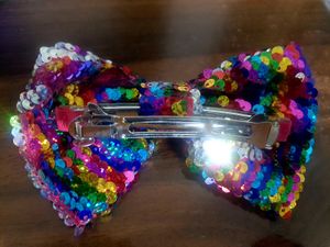 From US Rainbow Sequin Hair Bow