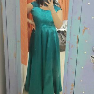 Elegant Teal Evening Gown