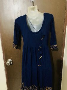 Blue Floral Print Dress