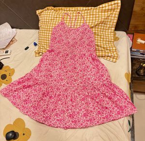 Pink Floral Tiered Sundress