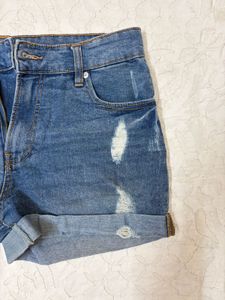 Distressed Denim Shorts
