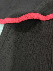 Stylish Black Blouse with Pink Trim