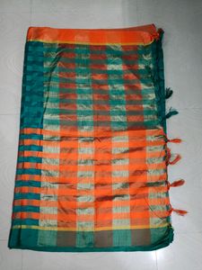 (New) Saree With Unstitched Blouse Piece