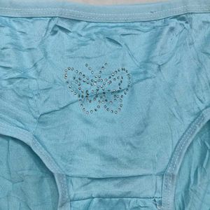 💙 Light Blue Briefs with Butterfly Detail