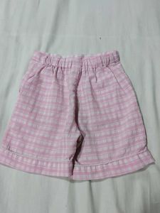 Pink Plaid shorts dress