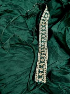 Emerald Green Embroidered Anarkali/ Gown