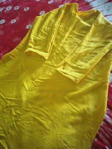 Vibrant Yellow Embroidered Kurta XXL