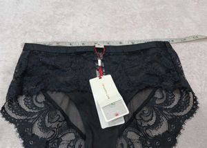 Black Lace Trim Briefs