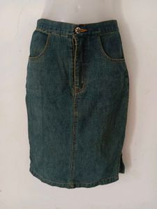 Classic Denim Pencil Skirt