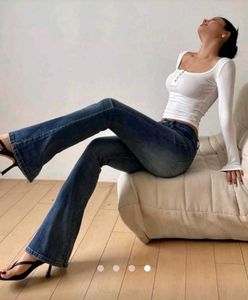 Women's Flared Blue Denim Jeans