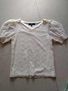 Lace Puff Sleeve Top