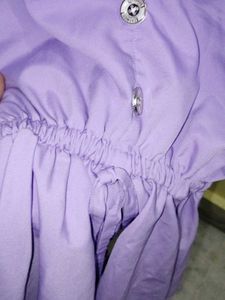 Lavender Bell Sleeve Peplum Top
