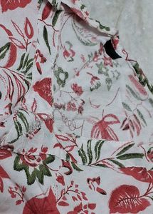 Chic Floral Print Kurta Top