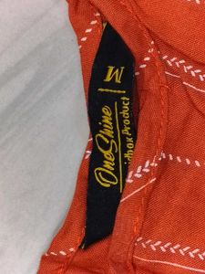 Orange Striped Jumpsuit