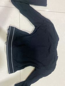 Baby Black Graphic Long Sleeve Tee