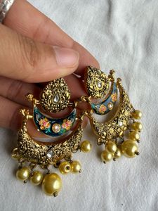 Exquisite Gold-Tone Ethnic Earrings