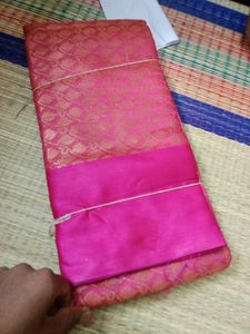 Beautiful Pink semi- Silk Saree