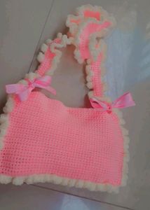 Crochet Ruffle Bag
