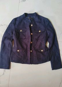 Classic Navy Blazer tweed jacket