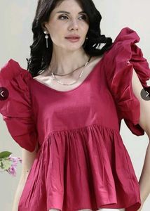 Pretty pink Ruffled Sleeve Top