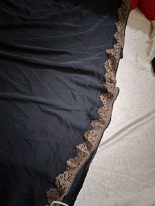 Black abaya with border