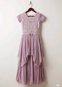 Elegant Pink Party Wear Dress