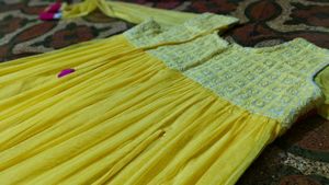 Vibrant Yellow anarkali suit